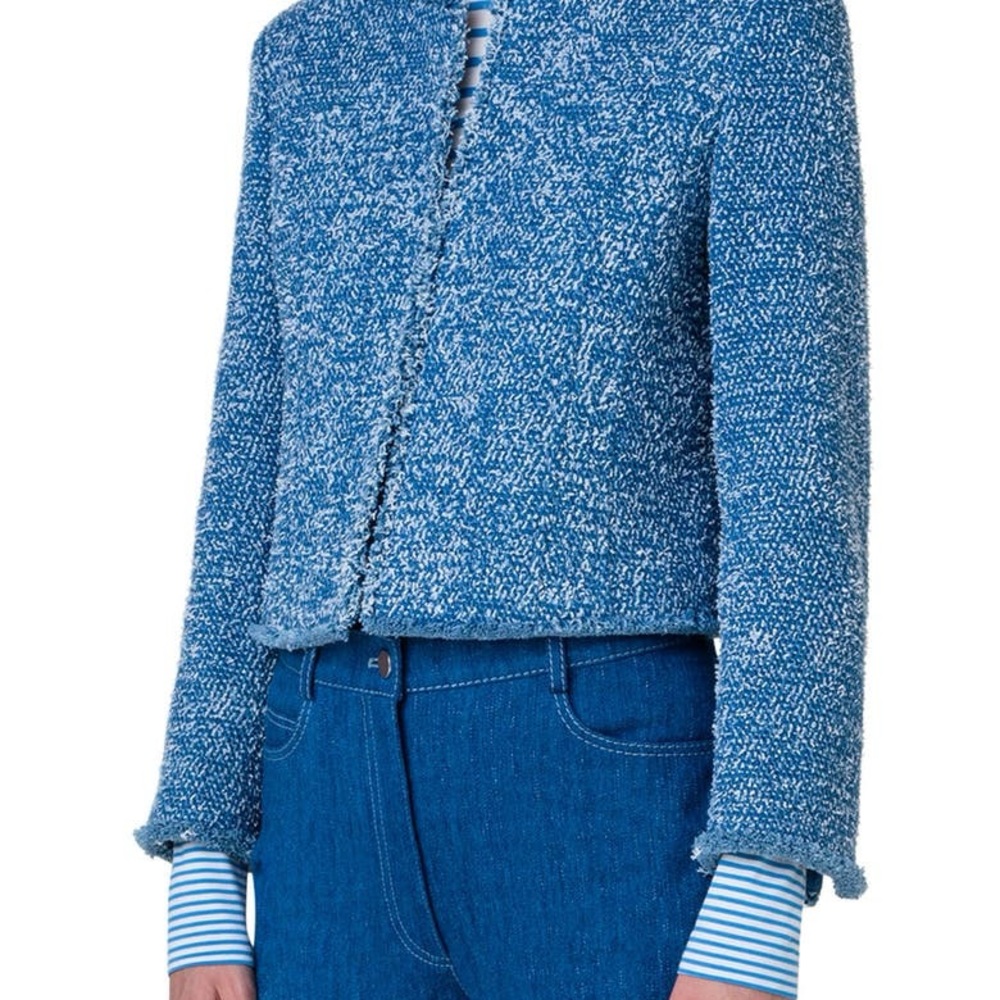 Akris Punto Blue Textured Blazer